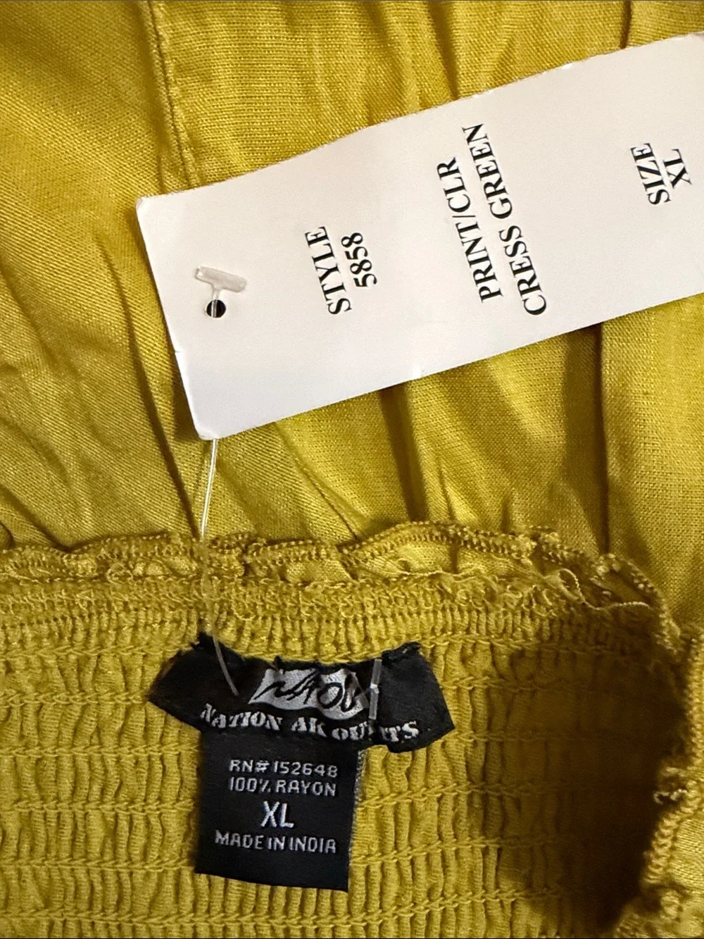 Strapless Wide-Leg Jumpsuit in Chartreuse - Picture 5 of 5